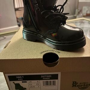 Dr. Martens Black Rainbow Boots